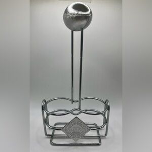 Tabasco Brand Condiment Caddy Football Theme Chrome Finish